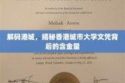 港城精英养成记，香港城市大学文凭的非凡价值深度解析