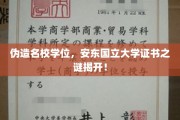 安东国立大学学历造假案，揭秘伪造名校学位背后的真相