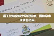 解锁学术巅峰，诺丁汉特伦特大学成绩单背后的故事