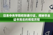 中央学院校际通行证，探索毕业证书背后的璀璨传奇