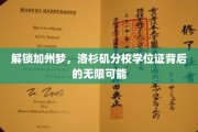 梦想启航，揭秘洛杉矶分校学位证的璀璨未来