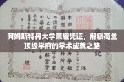 探寻阿姆斯特丹大学荣耀密码，揭秘荷兰顶级学府的学术辉煌之旅