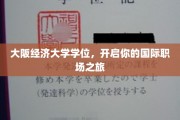 跨越国界，大阪经济大学学位助力职场国际化之路