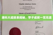 港科大学霸档案大公开，杰出学子风采抢先看