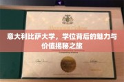 探寻意大利比萨大学学位的非凡魅力与深层价值之旅