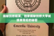 剑桥学霸的秘密档案，揭秘顶尖学府的学术奥秘
