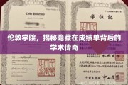 揭开伦敦学院成绩单背后的学术奥秘之旅