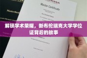 揭秘荣耀之路，新布伦瑞克大学学位证背后的非凡历程