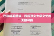 巴黎四杰，精英荟萃，一纸文凭，开启无限未来之路
