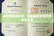 蒂赛德大学揭秘，揭开成绩单背后的学术秘境