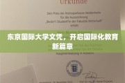 东京国际大学文凭，引领未来教育新格局