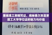 墨尔本皇家理工大学学位证，墨城理工荣耀，解码全球认可的魅力凭证