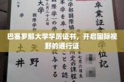 巴塞罗那大学文凭，解锁全球视野的钥匙