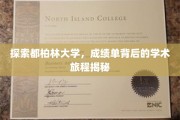 解锁都柏林大学，成绩单背后的精彩学术足迹