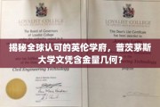 英伦学府之光，普茨茅斯大学文凭全球认可度大揭秘