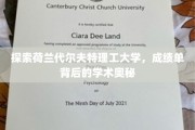 解码代尔夫特理工，揭秘成绩单背后的学术秘境