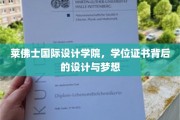 莱佛士设计学院，学位证书中的艺术与青春梦想