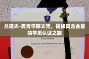 解锁高端学历认证，兰道夫-麦肯学院文凭背后的非凡价值