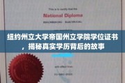 纽约州立大学帝国州立学院学位证书，探寻学历背后的传奇之路