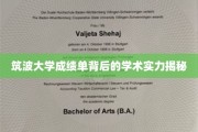 揭开筑波大学成绩单背后的卓越学术底蕴