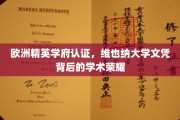 解锁维也纳大学荣耀，欧洲精英学府认证的学术巅峰之路