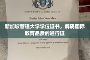 新加坡管理大学学位，开启全球职场精英之路的钥匙