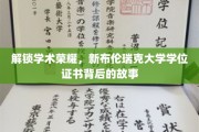 探秘学术殿堂，揭秘新布伦瑞克大学学位证书背后的传奇故事