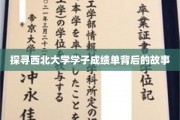 揭秘西北大学学霸背后的秘密，成绩单背后的奋斗历程