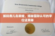 鹿儿岛学位证之谜，国际认可背后的独特魅力