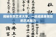 东京艺术大学，解码成绩单中的艺术灵魂之旅