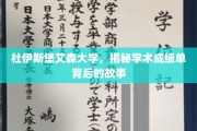 解码杜伊斯堡艾森大学成绩单，那些不为人知的学术轨迹