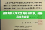 探寻埃克斯特大学文凭背后，揭秘其真实价值与内涵