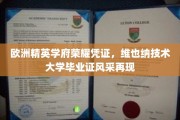 维也纳技术大学荣耀凭证，探索欧洲精英学府的学术风采