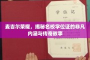 麦吉尔荣耀之谜，名校学位证的深层价值与传奇传承