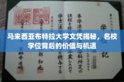 马来西亚布特拉大学文凭揭秘，名校学位背后的价值与机遇