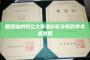 探寻加州州立大学洛杉矶分校的学术辉煌之路