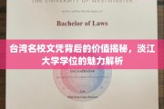 淡江大学学位之光，探究台湾顶尖名校文凭的内在价值