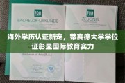 全球视野下的教育新贵，蒂赛德大学学位证引领国际教育潮流