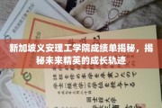 新加坡义安理工学院成绩单揭秘，揭秘未来精英的成长轨迹