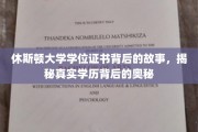 休斯顿大学证书之谜，探寻学历背后的非凡历程