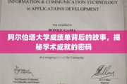 探寻阿尔伯塔大学成绩单里的智慧火花