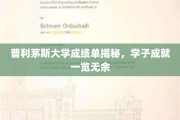 解码普利茅斯荣耀榜，学子卓越成绩大公开