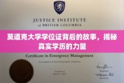 揭秘莫道克大学学位证背后的传奇，学历力量的真实诠释