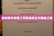 探索新加坡共和理工学院独家成就证书背后的秘密之旅