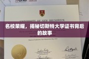 名校光环下的秘密，切斯特大学证书背后的传奇之旅
