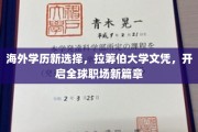 国际职场通行证，拉筹伯大学学历引领未来就业新趋势