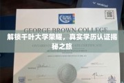千叶大学学位之谜，深度探秘真实学历认证之路