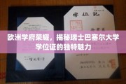 瑞士巴塞尔大学学位证，探索欧洲顶级学府的非凡荣耀印记