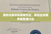 鹿特丹商学院荣耀通行证，开启商界精英国际之旅