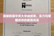 韩国中央大学成绩单大公开，实力与荣耀交织的教育奇迹